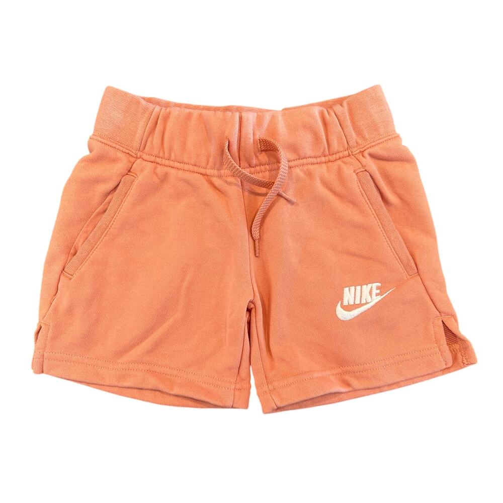 Nike Sweat Shorts, Drawstring Athletic Lounge Shorts, Coral, Girls Size XS
